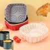 Reusable Baking Basket Air Fryer Silicone Liner Non Stick Foldable Tray Pot for Family Kitchen Use
