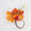 1/2pcsHalloween Maple Leaf Pumpkin Napkin Rings Party Restaurant Table Napkin Holders Autumn Thanksgiving Harvest Festival Artif