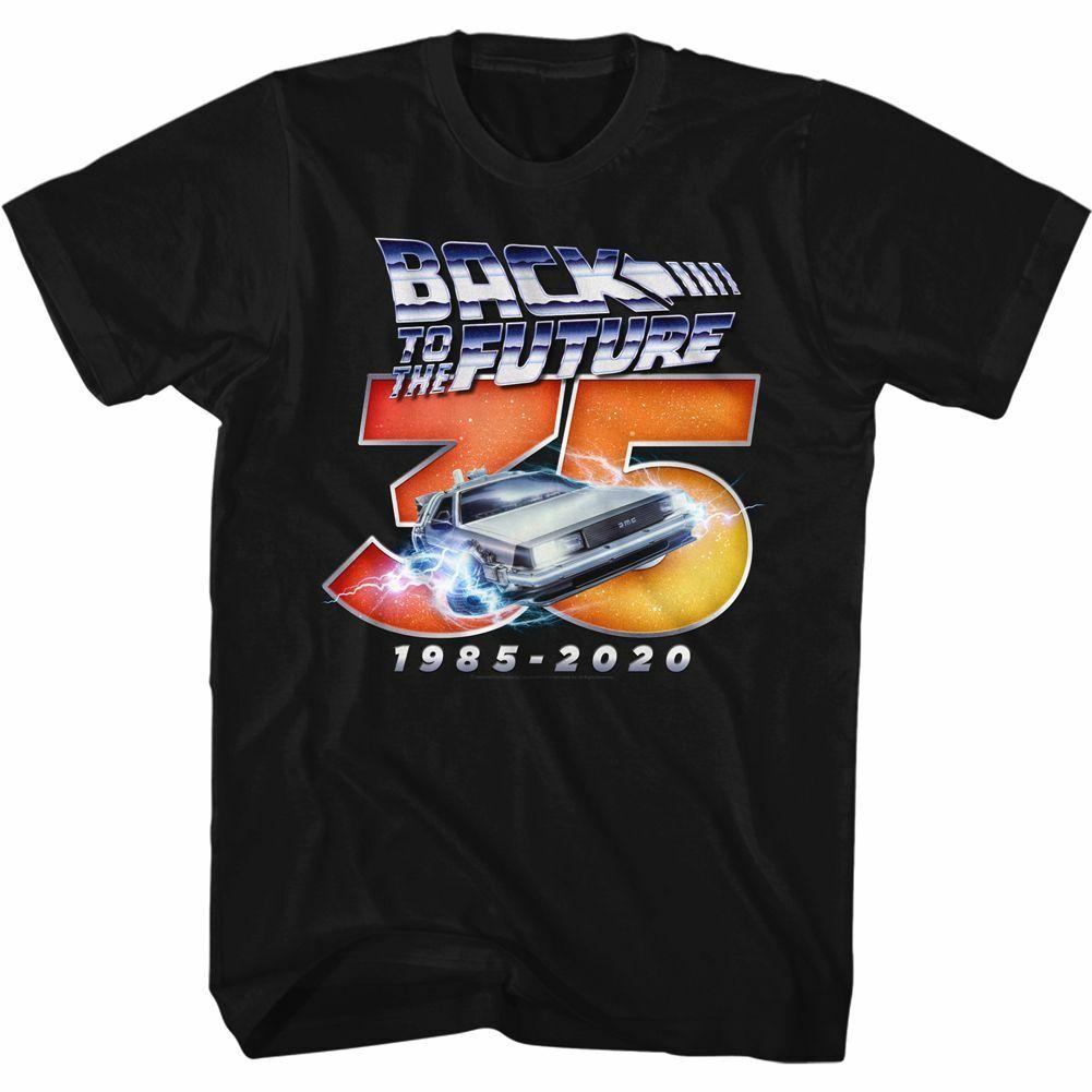 Back To The Future Thirty Five Black Adult T-Shirt XXXXL