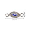 Evil Eye Charms Pendant for Craft Making Zinc Alloy Silver Color Lightweight for Daily Use 20 Pieces