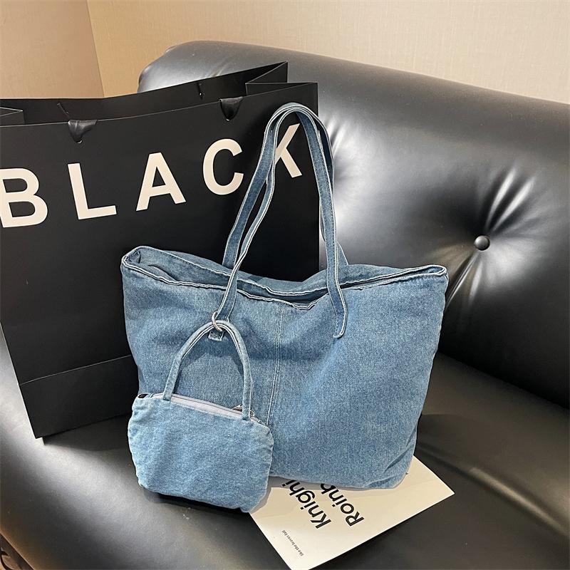 Shoulder Bag Denim Handbag Vintage Large Capacity Tote Bag
