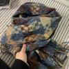 Autumn and Winter Scarves Women's Winter High-end Scarves Thickened and Warm Tonglu Imitation Cashmere Plaid Scarves