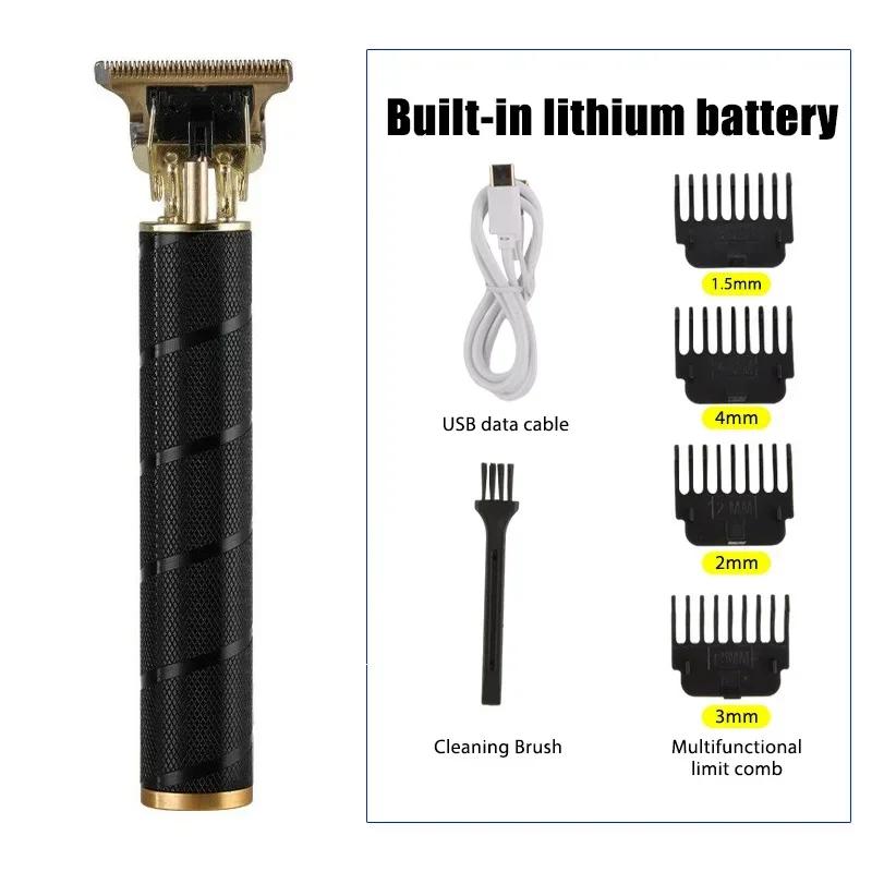 Hot Sale Vintage T9 Electric Cordless Hair Cutting Machine Professional Hair Barber Trimmer For Men Clipper Shaver Beard Lighter