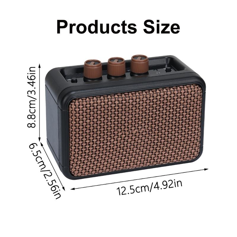 Small Guitar Amplifier Portable Wireless Electric Guitar Amplifier Practice Guitar Amp with Clean & Overdrive Channels