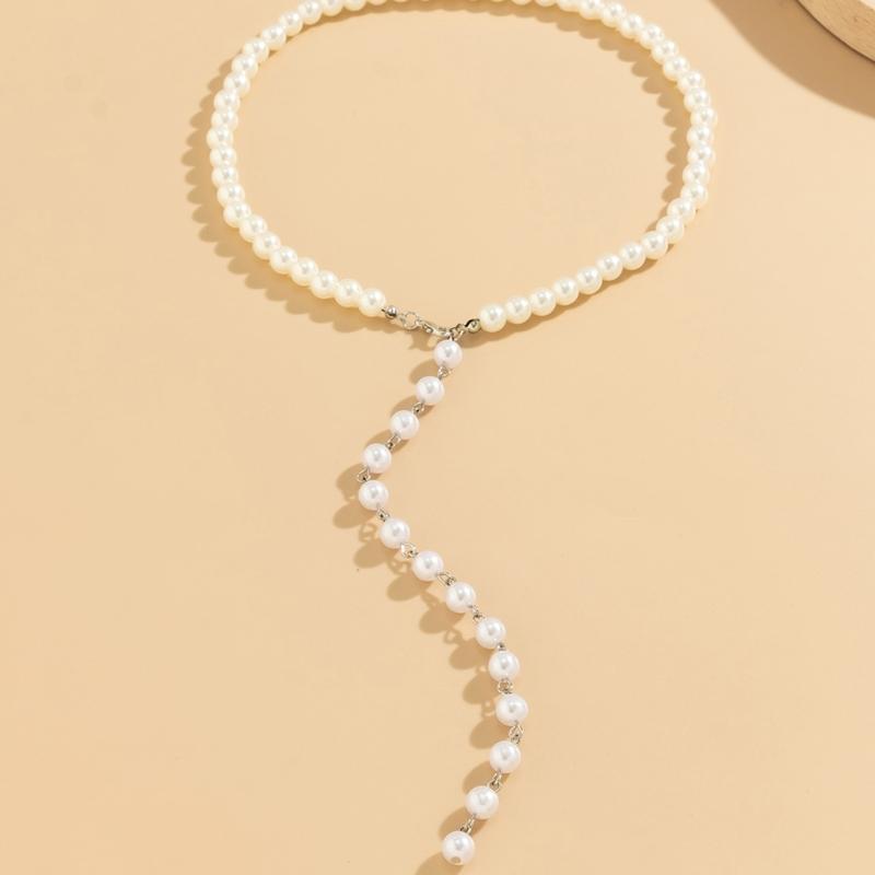 Long Statement Round Beaded Necklace Vintage Inspired Lightweight Tassels Neckchain Handmade Accessory