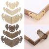 8Pcs Multi-function Vintage Metal Carved Furniture Fittings Hardware Corner Brackets Corner Protector Antique Bronze Box Decor