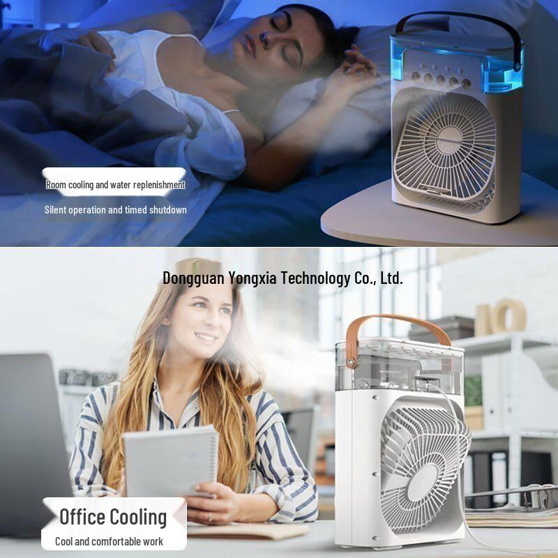 Portable USB Charging Air Conditioner Fan with Humidification for Dorms and Outdoor Use
