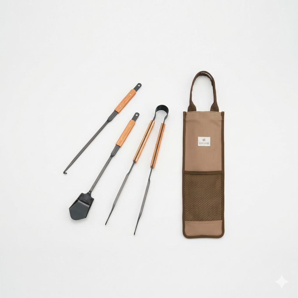 Snow Peak Fire Tool Set Pro Camping