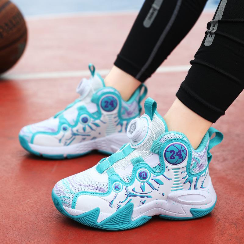 Basketball Shoes, Sneakers, Sports Shoes, Wear-resistant Middle and Older Children's New Combat Non-slip Children's Breathable Mesh Spring and Autum