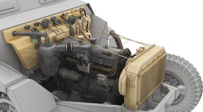 Σετ Κινητήρα Lanmo Model Maybach HL42TUKRM για Πλαστικά Μοντέλα 1/35 Sd.Kfz.251 LANLM-35017