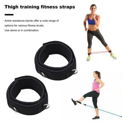 Manşet ile Ayak Bileği Direnç Bandı Bacak Uyluk Popo Kalça Gluteus Eğitim Egzersizleri Ayak Bileği Elastik Kayış Ev Spor Salonu Egzersiz Fitness Ekipmanları