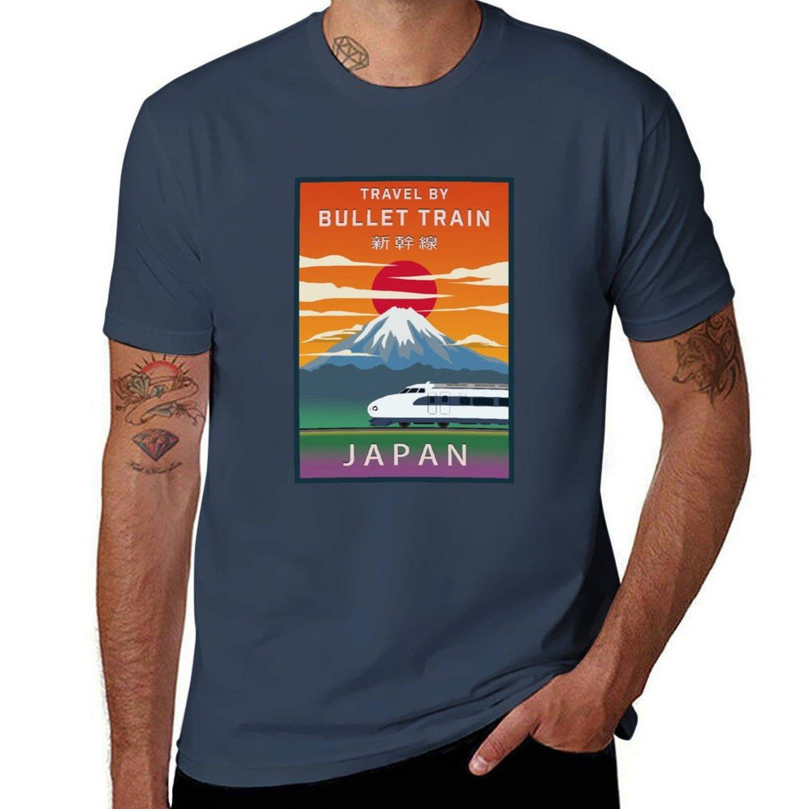 Travel Japan by Bullet Train 0 Series Shinkansen TShirt Trendy Pattern TShirt for Unisex S