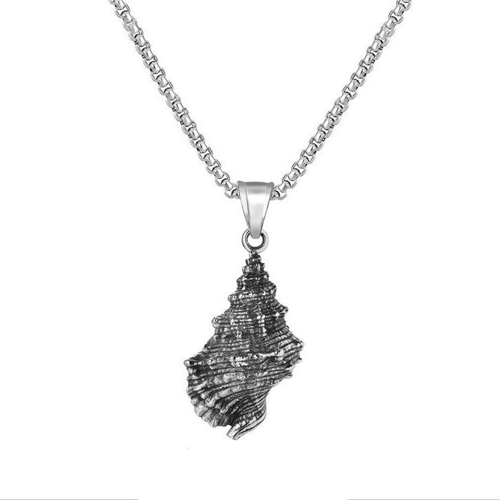 Retro Double Dragon War God Cross Pendant Necklace with Inlaid Diamond - Titanium Steel Jewelry