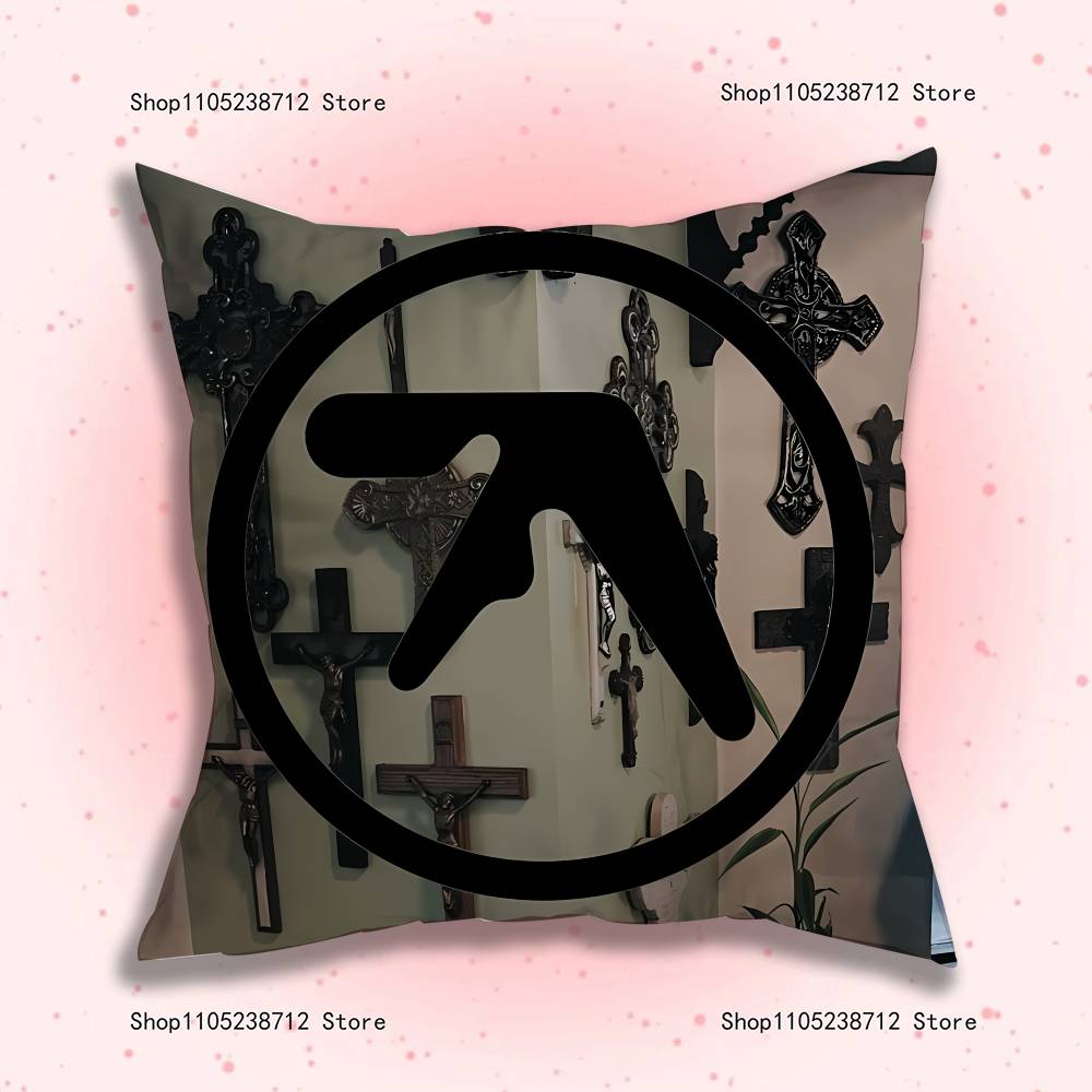 DJ A-Aphex T-Twin Kissenbezüge Cartoon Sofa Dekoratives Zuhause Beidseitig bedruckt Kurzer Plüsch Niedlicher Kissenbezug