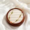Coloured Natural Stone Necklace for Women 18K Gold Plated Choker Stainless Steel O-Chain Necklaces Luxurious Wedding Jewelry