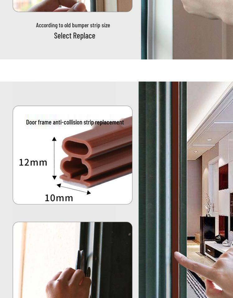 Diebstahlsichere selbstklebende Silikon-Dichtungsleiste für Tür und Fenster zum Abdichten gegen Wind und zur Isolierung