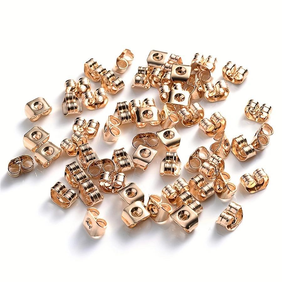 25pcs/lot Earring Studs Alloy Backs Stopper Scrolls Ear Post Butterfly For Jewelry Making DIY Blocked Caps Earring Backs Stoppers Ear