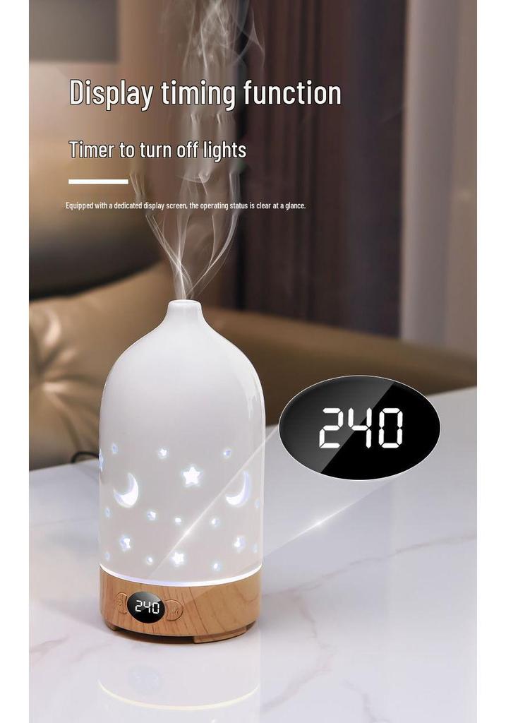 USB RGB Flame Aroma Diffuser: Silent Timer, Large Mist Volume, Essential Oil Fragrance, Perfect for Home Use.