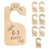 7/8Pcs Wood Baby Closet Divider Label Assortment Nursery Clothes Organizers  Baby Clothes