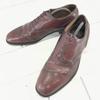 USED/80s-90s Vintage USA Bostonian Leather Wing Tip Burgundy 29.5 Goodyear Full Brogue