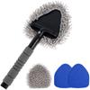 5Pcs Car Windshield Cleaning Brush Microfiber Car Window Cleaner with Extendable Handle Rotating Head Auto Interior Cleaner Tool