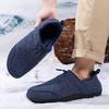 Winter Men Slippers Cotton Plus Fur Shoes Women Snow Outdoor Warm Fur Sneakers Non-slip Warm Furry  Footwear Thick Platform Winter Slides