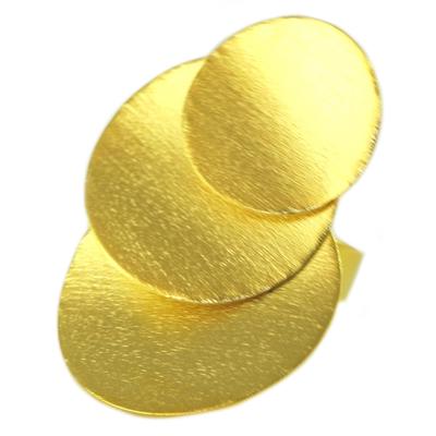 [Q7855] - Handcrafted Gold 'Athena' Ring - 45x35 Mm