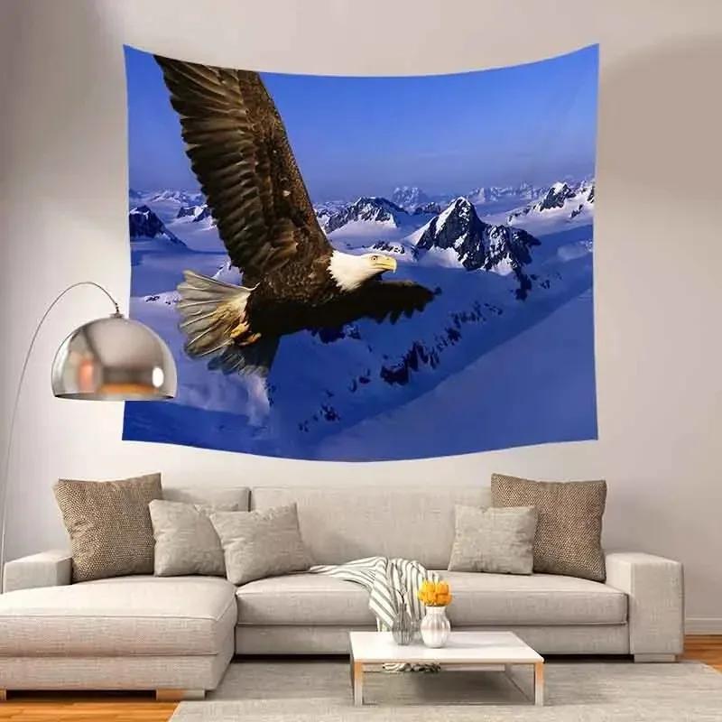 

Гобелен «Летящий орел» Украшение для офиса, гостиной, настенный гобелен для дома 100x75cm