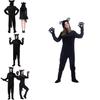 Game Themed Black Cat Costume For Adults With Polyester Fabric For Halloween Party Dress Up
