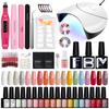 PHOENIXY Nail Art Set 10 Colors Gel Polish with UV Gel Dryer Lamp Nail Extension Gel Nail Drill Machine Manicure Tools For Nail Gel Design