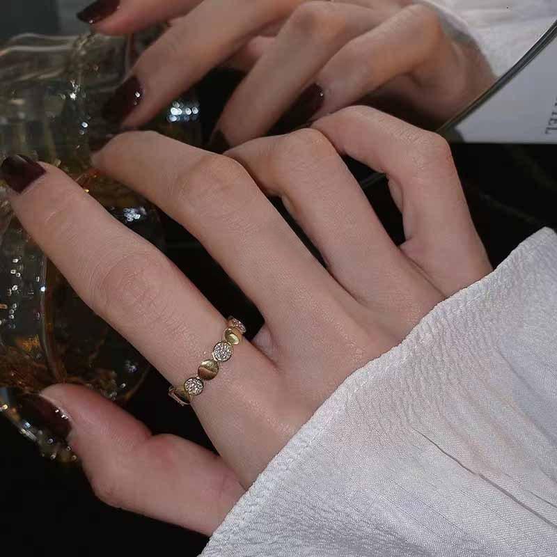 Exquisite Korean Zirconium Double Layer Ring - Women s Trendy Cool Style, Luxury Niche Design, High-End Open