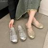 Women's Shoes 2024 Outdoor Closed Toe Women's Slippers Breathable Casual Slippers Women Bling Mesh Solft Sole Flat Shoes Ladies