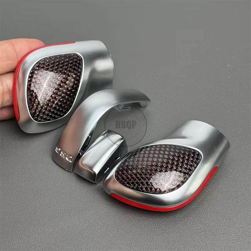 Suitable for Volkswagen Golf 6 7 R GTI Passat B7 B8 CC R20 Jetta MK6 GLI Chrome Matte, with Leather Shift Knob and Gear Side Cov