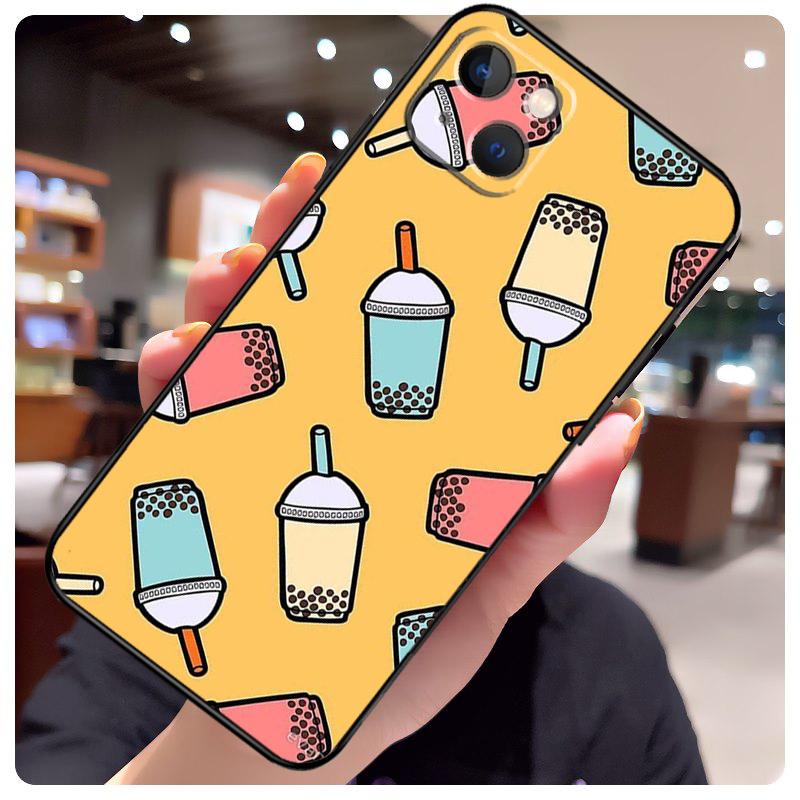 Boba Milk Tea Case For iPhone 13 Pro Max 16 15 11 12 14 17 Pro Max mini 15 16 Plus 16e 17 Air Phone Cover