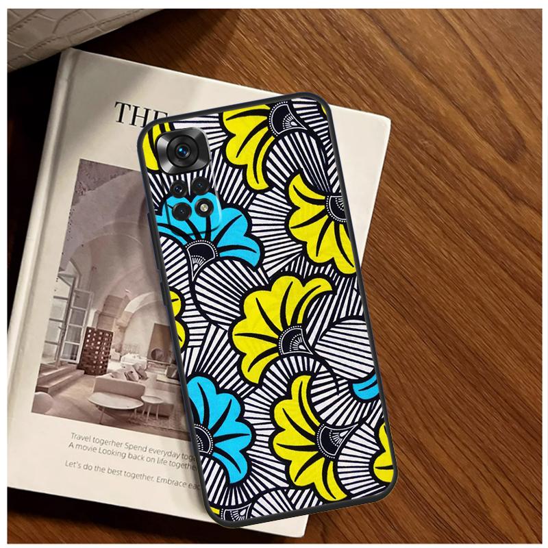 African Wax Fabric Case For Xiaomi Redmi Note 12 10 9 11 13 Pro Plus 12S 10S 11S 9S Redmi 13C 10C 9C 12C Cover