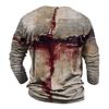 Halloween Printed Men's Long-sleeved Top T-shirt Casual Daily Wear