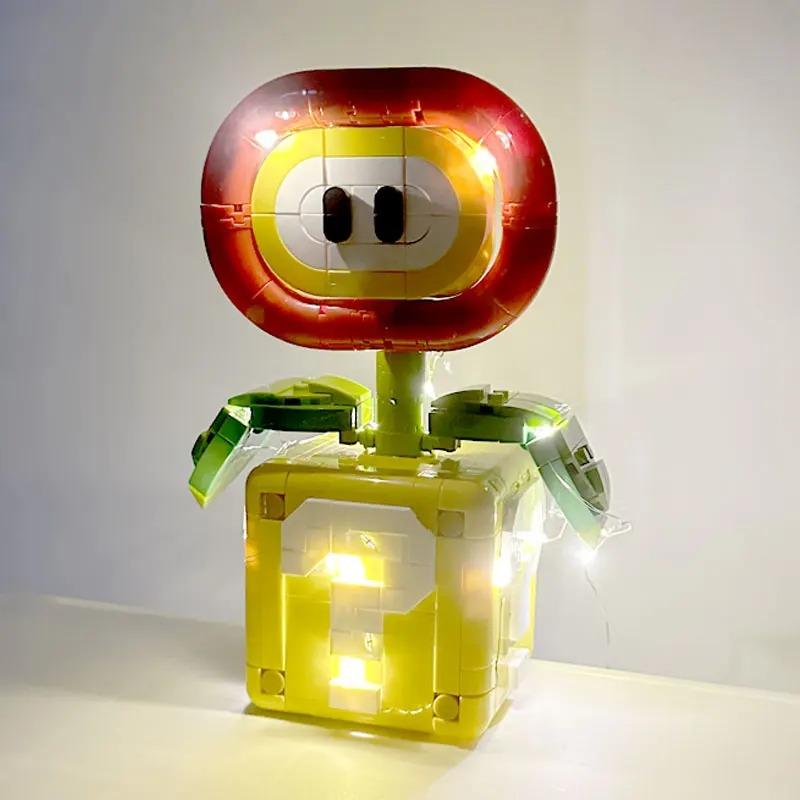 Piranha-Pflanze Topfmodell Passend 71426 Flammenblume Zusammengebaute Bausteine Steine Kinder Puzzlespielzeug Kinder Weihnachtsgeschenke