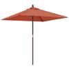 Vidaxl Garden Parasol On Wooden Pole, Terracotta, 198X198X231 Cm