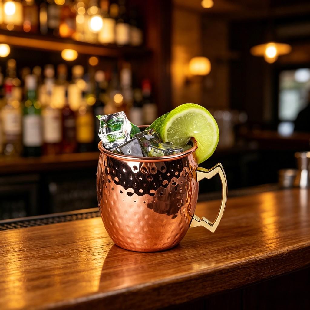 Brass Moscow Mule Mug Stainless Steel Elegant Beer Cup With Colorchanging Finish For Bar Use