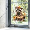 Cartoon Animal Floral Butterfly Window Stickers, PVC Static Cling Glass Decals for Window Storefront Home Decoration