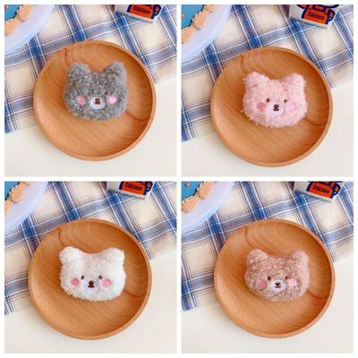 Lapel Pin Soft Plush Bear Brooch Fluffy Cartoon Animal Brooches Cute Fashion Clothes Badge Coat