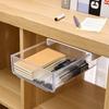 Self-Adhesive Table Shelf Storage Box Transparent Under Desk Drawer  Cosmetics Stationery Organizer