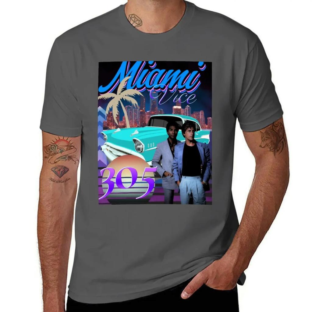 Miami Vice T-Shirt Cute Clothes Hippie Clothes Boys Animal Print Tops Designer T Shirt Men