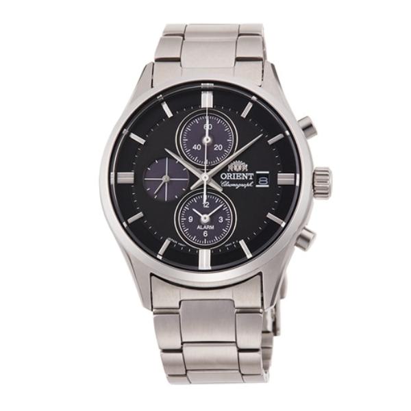 

ORIENT Men s RN-TY0002B (Contemporary Chronograph LIGHT CHARGE Men s) Round Watch Silver Stainless