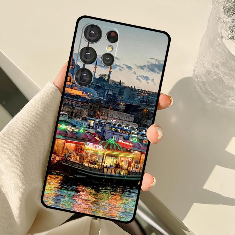Turkey Istanbul Scenery Building Case For Samsung Galaxy S25 S24 S23 S22 S21 S20 Ultra S9 S10 Plus S21 FE S25 FE Back Cover