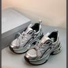 Thick Soled Dad Shoes for Women, Versatile for Spring 2025, Fashionable and Height Increasing, Thick Soled Casual Sports Shoes