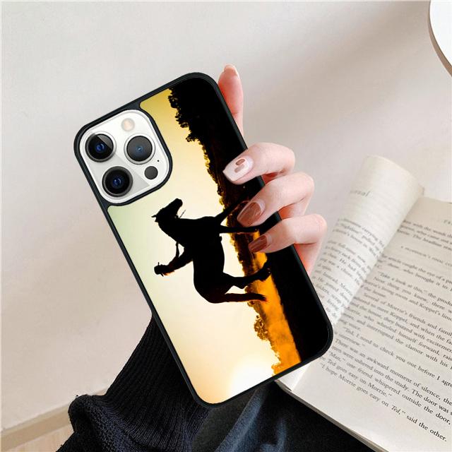 Sunset Cowgirl Horse Silhouette Cover For iPhone 17 Air 15 16e 14 13 12 Pro Max 11 Pro Max Plus Phone Case Coque