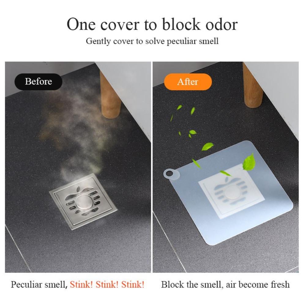 Silicone Floor Drain Cover Anti-Clogging Filter Mesh Silicone Deodorizer Mat Kitchen Sink Seal Plug Sewer