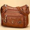 With Adjustable Shoulder Strap, Multiple Zippered Heart Cut-Out Design - Solid Color Handbag For Work, Shopping, Daily Use