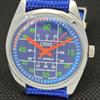 GEBRAUCHTE ORIS AUFZUG SCHWEIZER HERREN VINTAGE ARMBANDBLAU UHR 558b-a296837-1